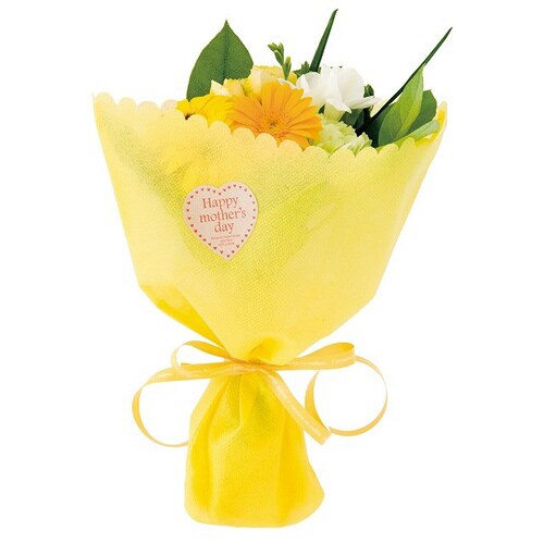 不織布ハンドブーケバッグS−イエロー 10枚×3