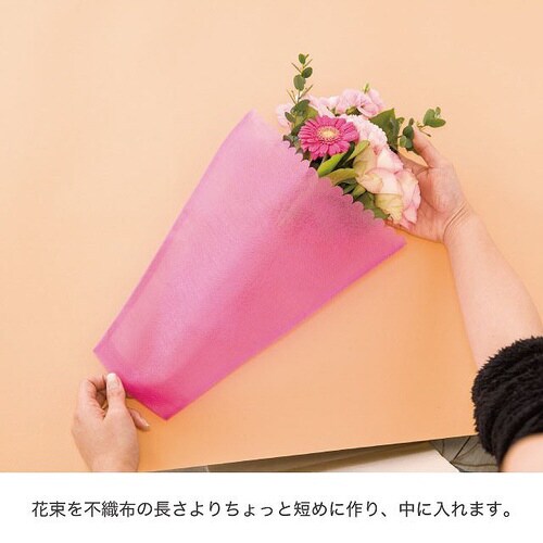 不織布ハンドブーケバッグS−イエロー 10枚×3