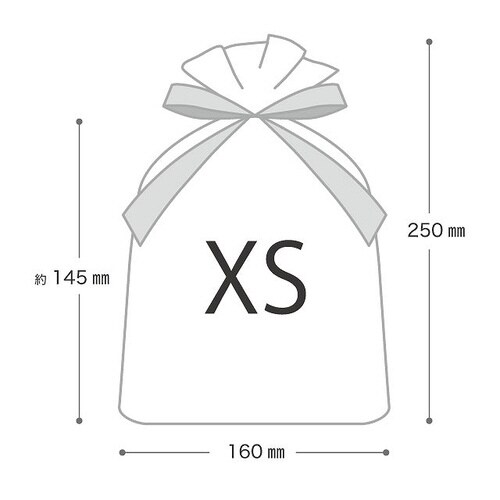 不織布リボン付きバッグオレンジ−XS 10枚×2