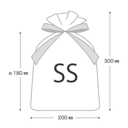 不織布リボン付バッグブラウン−SS 10枚×2