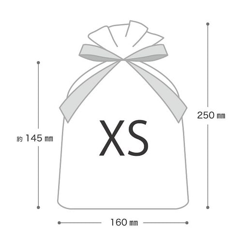不織布リボン付バッグブラウン−XS 10枚×2