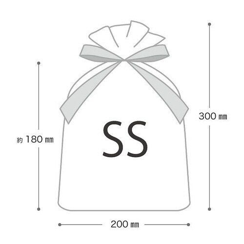 不織布リボン付バッグエンジ−SS 10枚×2