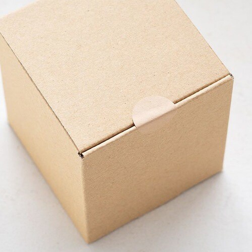 無地クラフトロールシール/円−5 500枚×5