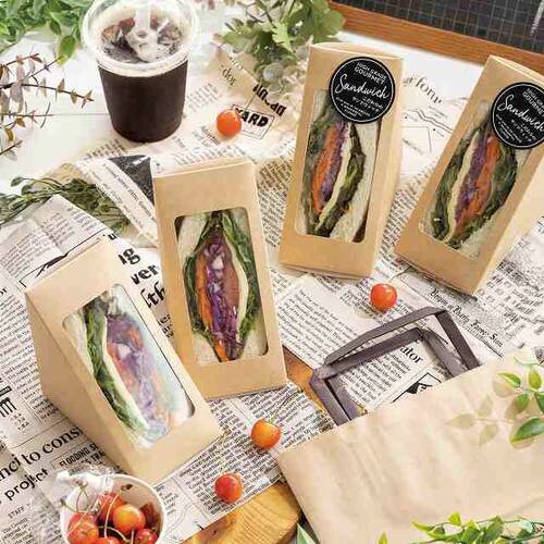 無地サンドイッチボックス/クラフト−1 50枚×2