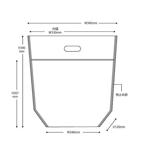 無地ジップ付バッグ−L 30枚×2