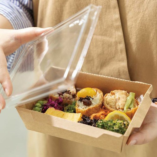 無地フタ付デリボックス/クラフト−4 50枚