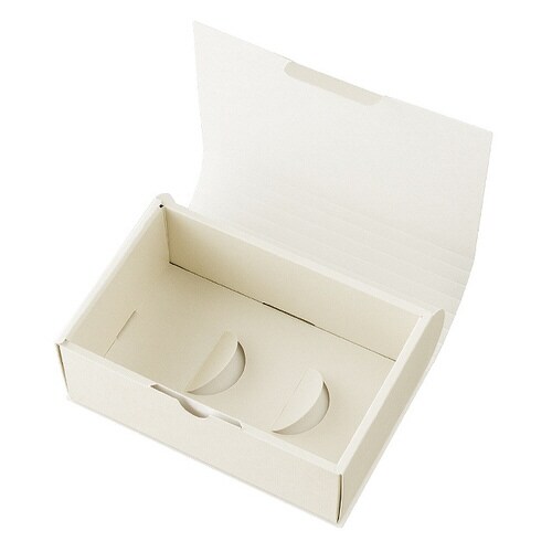 無地ブック型ギフトBOXワイド/オフホワイトS×2