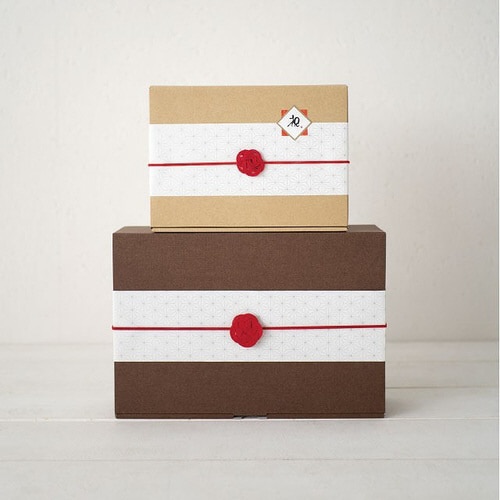 無地ブラウンギフトボックス−1 10枚×2