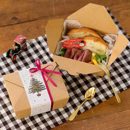 無地ランチボックス/クラフト−2 50枚×2