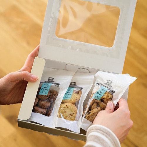 無地窓付ギフトボックス/アイボリー−SS10枚×2