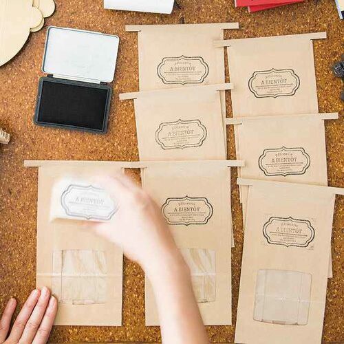 無地窓付角底袋/ワイヤー付−9 50枚