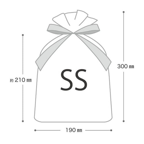 カフェオレリボン付PEギフトバッグ−SS20枚×3