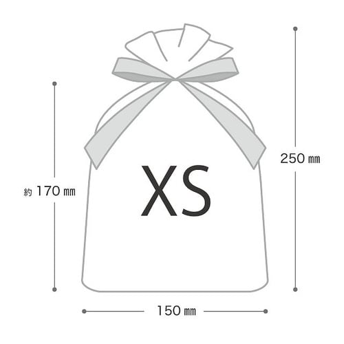 カフェオレリボン付PEギフトバッグ−XS20枚×5