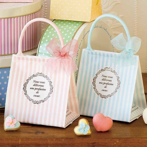 ジュエルストライプギフトバッグ ピンク 20枚×2