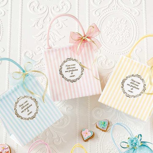 ジュエルストライプギフトバッグ ピンク 20枚×2