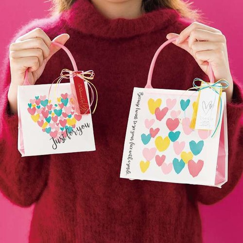 パステルハートギフトバッグ−2 20枚×2