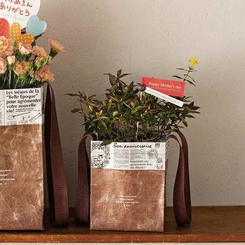 ギフトレッドハンドル付きペーパーバッグ3 10×2