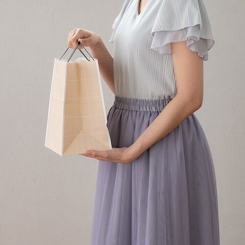 シンプルスクエアペーパーバッグ−4 50枚×2