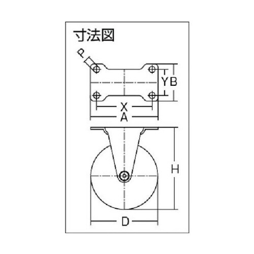 Eシリーズオールステンレス固定ナイロン車75mm