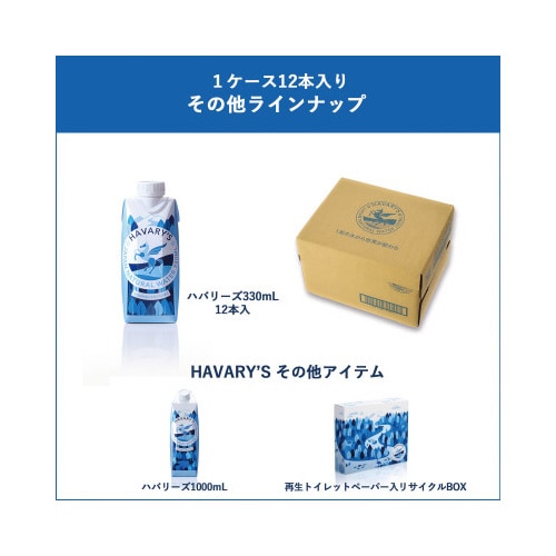 ナチュラルウォーター330ml 紙パック 12本