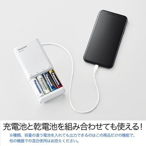 USB入出力付 電池式急速充電器 単品