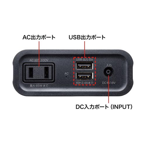 モバイルバッテリー(AC・USB出力対応)