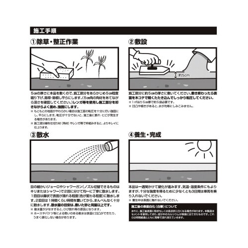駐車場に最適 超硬い固まる防草砂15kg