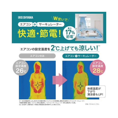 サーキュレーターアイ 18畳 上下左右首振 白