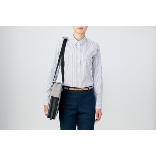 外出に使えるミーティングバッグ スリム 黒×薄茶