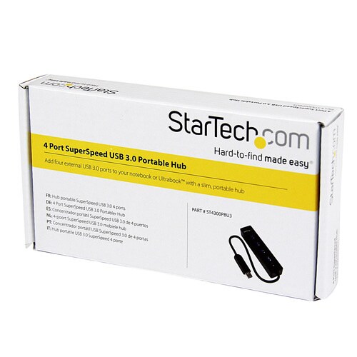 USB 3.0ハブ 4ポート ポータブル ブラック