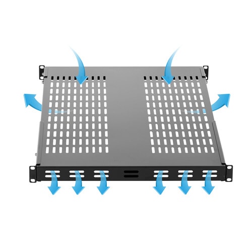 サーバーラック棚板 伸縮式放熱用スリット付 1U