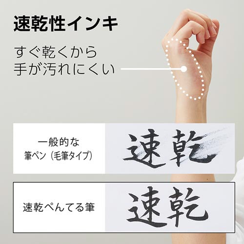 速乾ぺんてる筆 中字