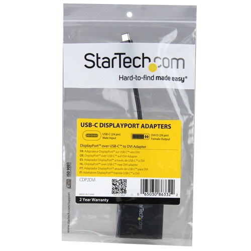 USB−C − DVI変換アダプタ 黒