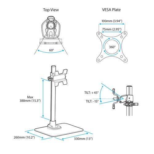 液晶モニタスタンド 最大34インチモニタ 1画面