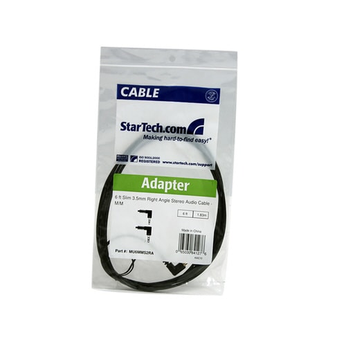 オーディオケーブル 3.5mm 両端L型 1.8m