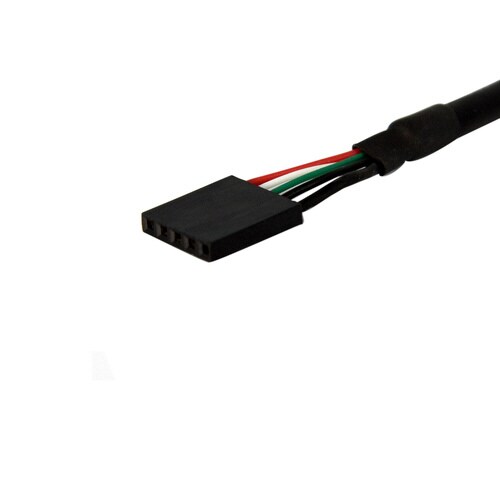 USB 2.0パネルマウント変換ケーブル 30cm