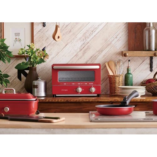 ricopa オーブントースター レッド