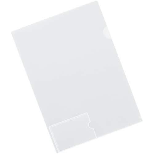 クリヤーホルダー名刺ポケット付きA4 透明 5枚