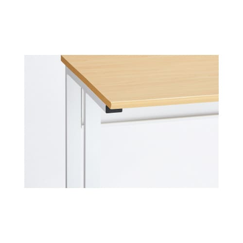 WDデスク ハイ 幅1200 白脚 ナチュラル