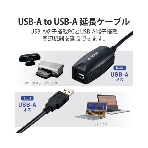 USB2.0 延長ケーブル 5m