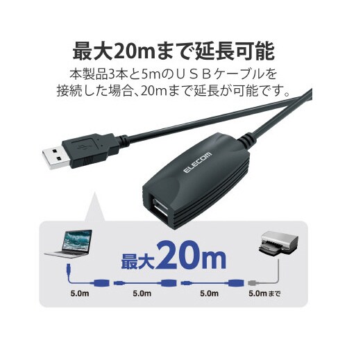 USB2.0 延長ケーブル 5m
