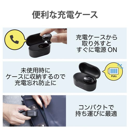 Bluetoothヘッドセット 片耳 ブラック