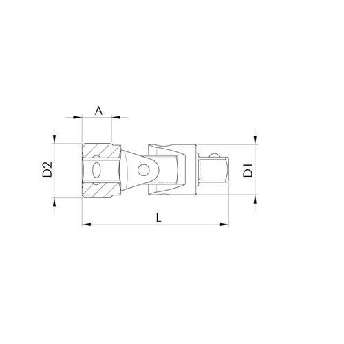 1/4DRスプリング付ユニバーサルジョイント