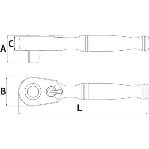 3/8DR60ギアラチェットハンドルショート