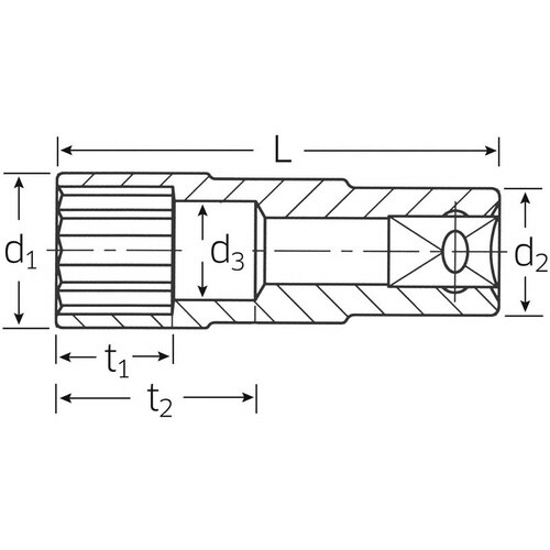 1/2SQスプラインソケット