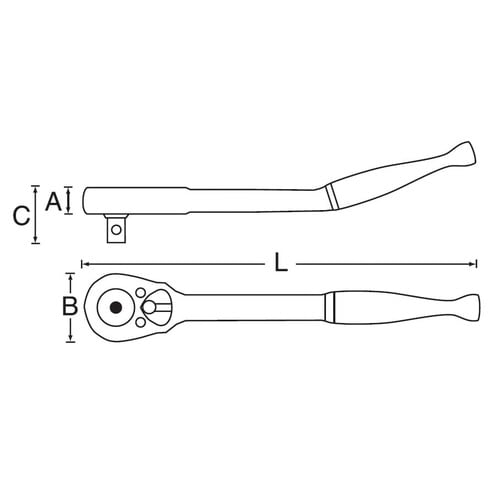 3/8DRベントラチェットハンドル