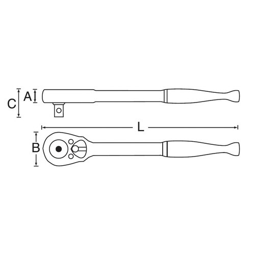 3/8DRフレックスラチェットハンドル