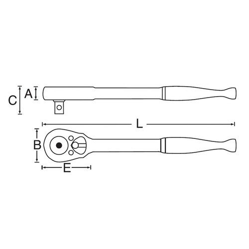 1/2DRラチェットハンドル