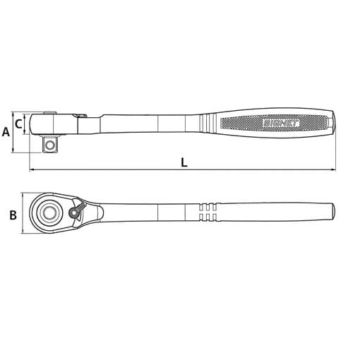 3/8DR超小型ヘッドラチェットハンドル