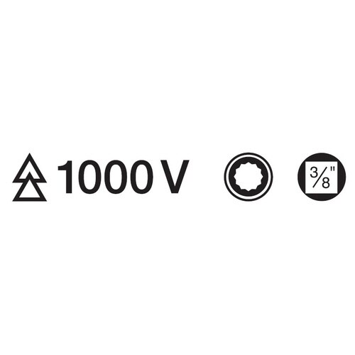 3/8SQ絶縁ソケット1000V